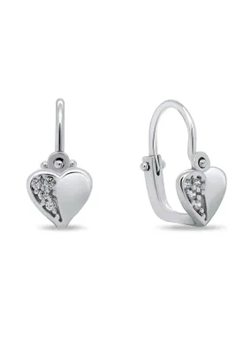 Tender girl earrings heart EA182W