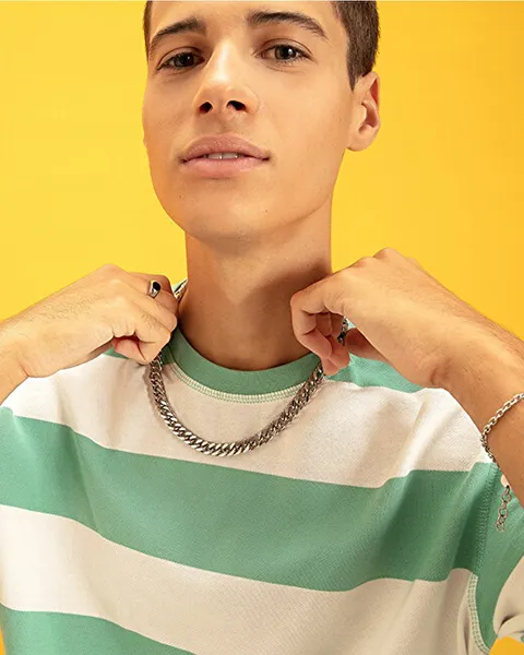 Modern steel ring for men Ripple SRP36