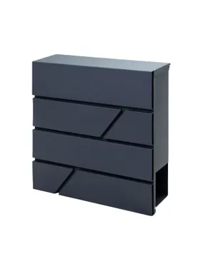 PALAWAN, letter box, newspaper holder, anthracite