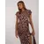 Women's Brown Fitted Dress