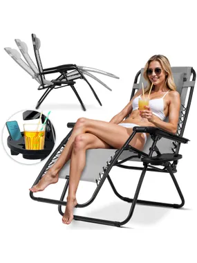 Garden deckchair folded with a sophisticel chillwell gray sofotel