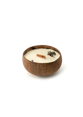 Candle in coconut - scent of Melissa (Lemon balm)