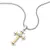 Men's bicolor necklace with cross Spirit PEAGN0036403