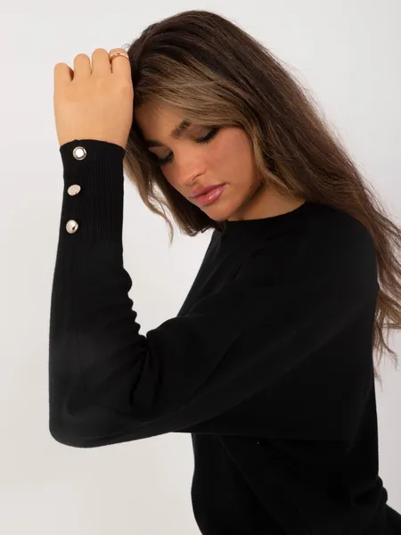 Women's black oversized sweater