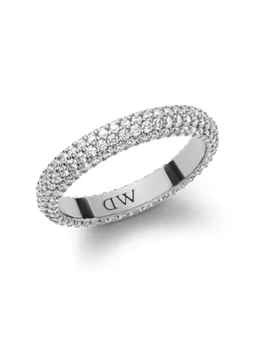 Sparkling Steel Ring with Pavé Crystals DW0040065
