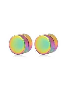 Colorful magnetic earrings 2 in 1 (beads, mini brooch) VSE6018C-PET