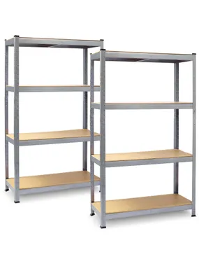 Metal warehouse rack set 2 pcs 150 x 75 x 30 cm PL-700