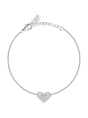 Silver bracelet with glittering heart Silver LPS05AWV24