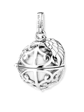 Silver pendant Angel bell with white bell ER-23-20-S