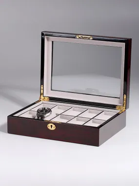 Rothenschild Watch Box RS-2031-DC for 10 Watches Dark Cherry