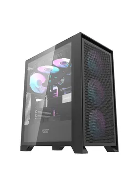 Computer case Darkflash DRX70 MESH + 4 RGB fans (black)