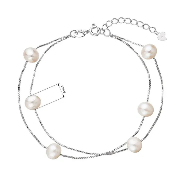 Charming double bracelet with river pearls 23022.1