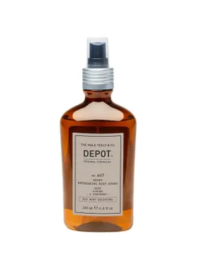 Depot, 600 Body Solutions No. 607, Botanical Complex, Refreshing, Body Spray, For Face & Body, Mint, Ginger & Cardamom, 200 ml