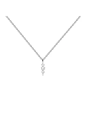 Delicate silver necklace Gala Vanilla CO02-675-U (chain, pendant)