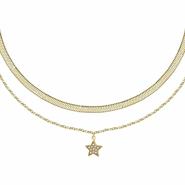 Friendship Star Double Gold Plated Necklace LPS10ARR08