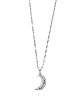 Selene Crescent Silver Necklace 61288 (chain, pendant)