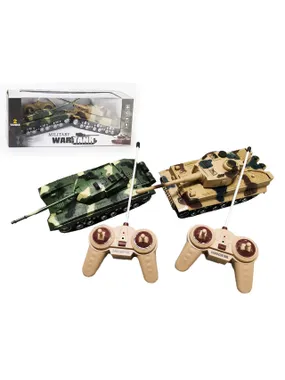 Two R/C tanks fighting