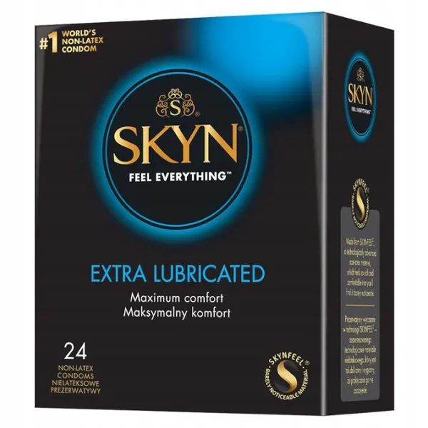 Skyn Extra Lubricated non-latex condoms 24pcs