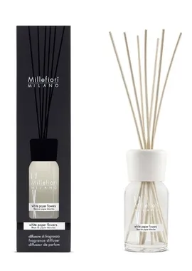 Millefiori Milano Natural glass diffuser, White paper flowers, 100ml