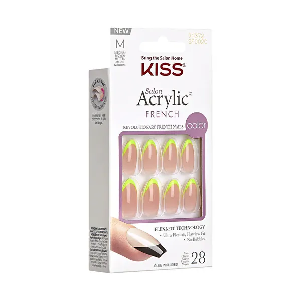 Adhesive nails Salon Acrylic French Color - Hype 28 pcs