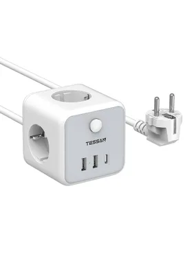 TESSAN Power strip TS-301-C-GR