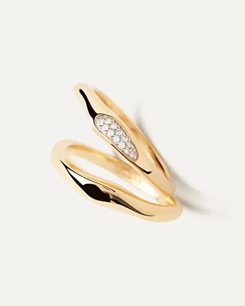 ONDA ESSENTIALS GOLD PLAN RING SET AN01-C21
