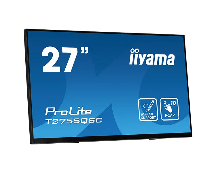 iiyama ProLite T2755QSC-B1 datora monitors 68,6 cm (27") 2560 x 1440 pikseļi Full HD LCD skārienekrāns melns