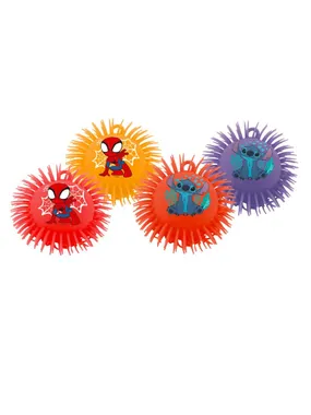 Piłka kudłata Spidey,Stitch Display 12 sztuk
