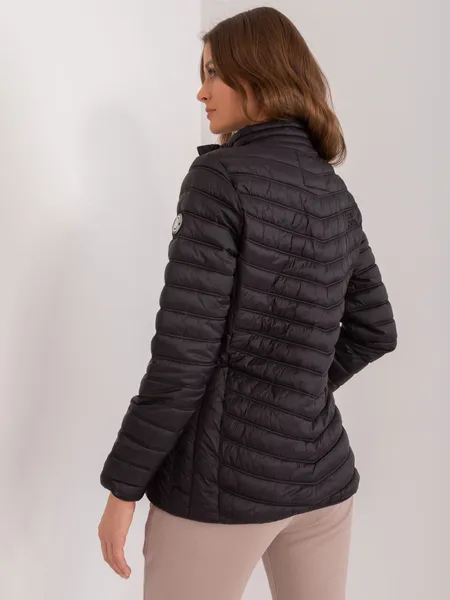 Women's black mid-season jacket