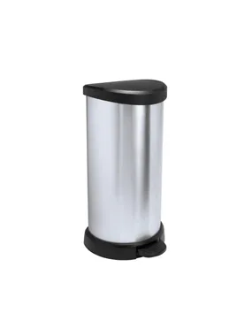 Curver 40L metalized waste bin with pedal