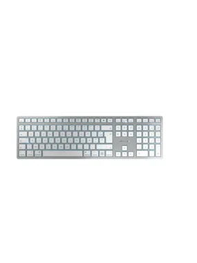 CHERRY KW 9100 SLIM FOR MAC tastatūra USB + Bluetooth AZERTY franču sudrabs