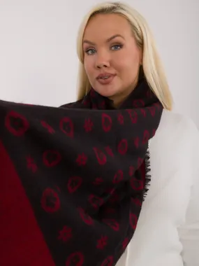 Women's black and red Scarf shawl / scarf / cowl