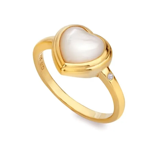 Jac Jossa Soul DR284 Diamond and Pearl Gold Plated Ring