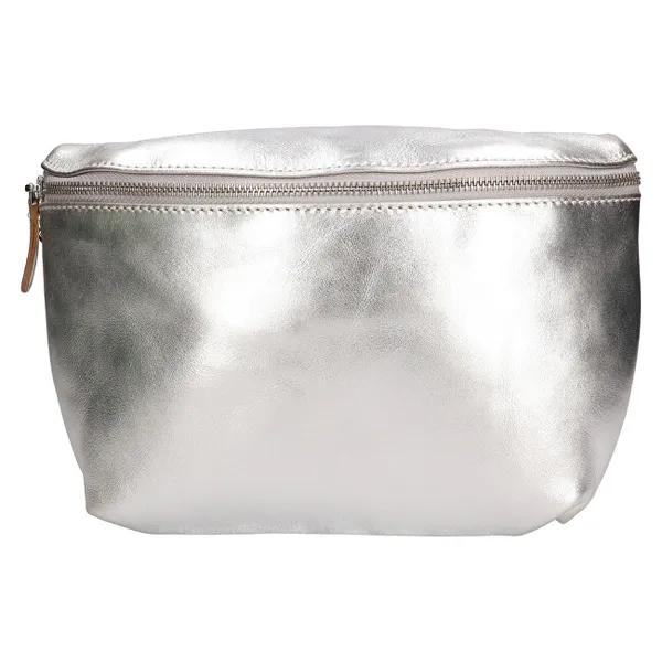 Women's leather waist bag BLC-24-2767 SILVER