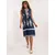 Women's navy blue dress with print