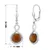 Silver earrings with natural Garnet Hesonite JST14710GRE