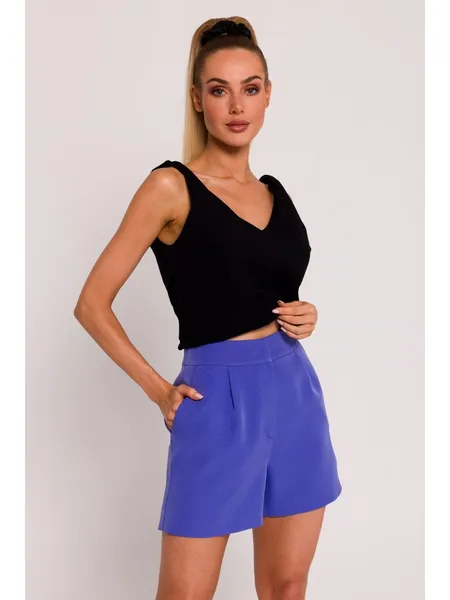 M775 Shorts with pleats - light purple