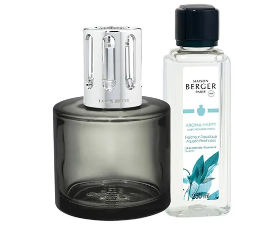 Gift set catalytic lamp Aroma Happy gray + refill Freshness water 250 ml