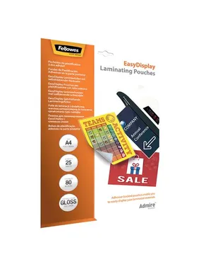 LAMINATOR POUCH EASYDISPLAY/A4 80 25PCS 5601703 FELLOWES