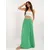 Women's green flared skirt