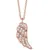 Pink gilded silver necklace with zircons ERN-LILWING-ZR