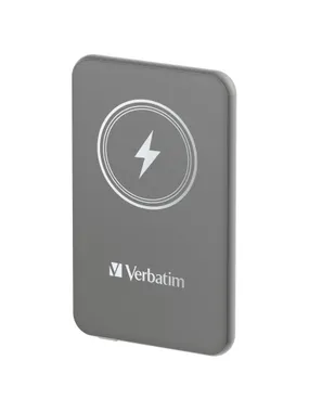 Verbatim Charge 'n' Go magnētiskā bezvadu barošanas bloks 5000 mAh pelēks