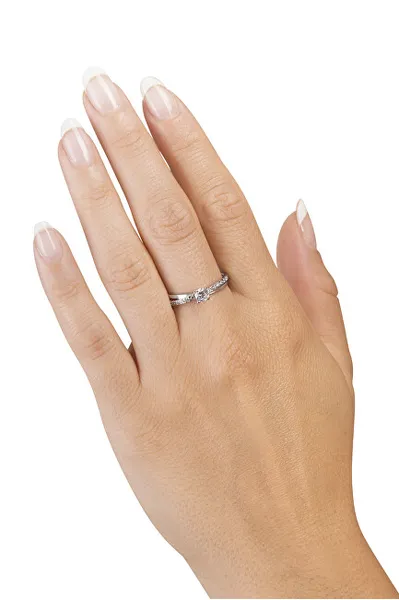 Charming ring with white gold crystals 229 001 00810 07