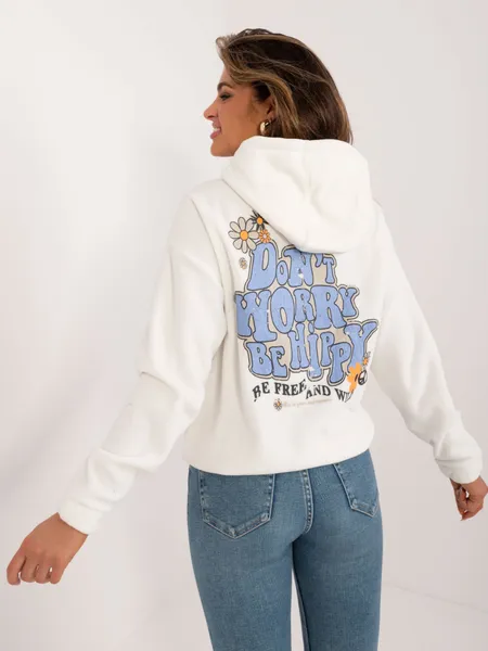 Women's ecru Kangaroo sweatshirt