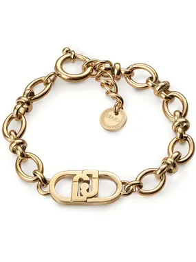 Stylish gold plated bracelet with Fashion logo LJ2202