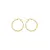 Round gold-plated earrings 2 - 5 cm