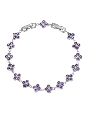 Beautiful bracelet with purple flowers 22289.VIO.R