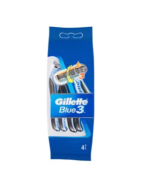 Blue 3 disposable razors for men, 4 pcs