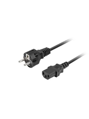 Power cable laptop CEE 7/7 -> C320 C13 1.8m straight, black