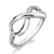 Silver Ring Hot Diamonds Infinity DR144